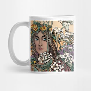 Homage Nouveau inspired by Flora the nature goddess Mug